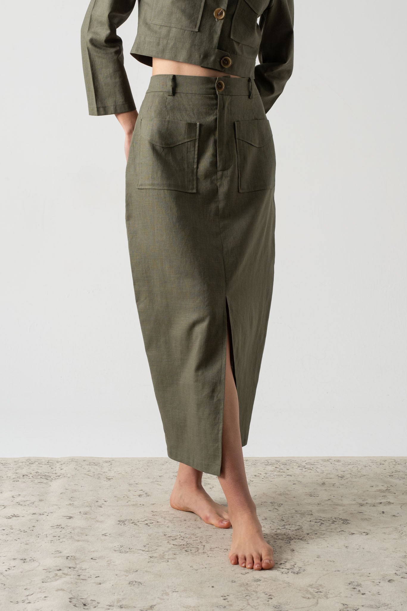 Lior Skirt Khaki Luxmii