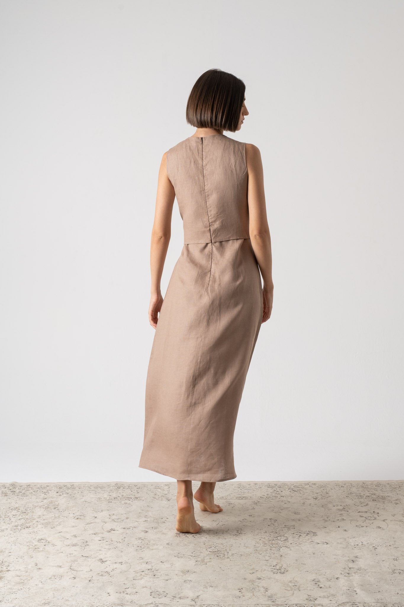 New Wrap Dress Mocha-Taupe Luxmii
