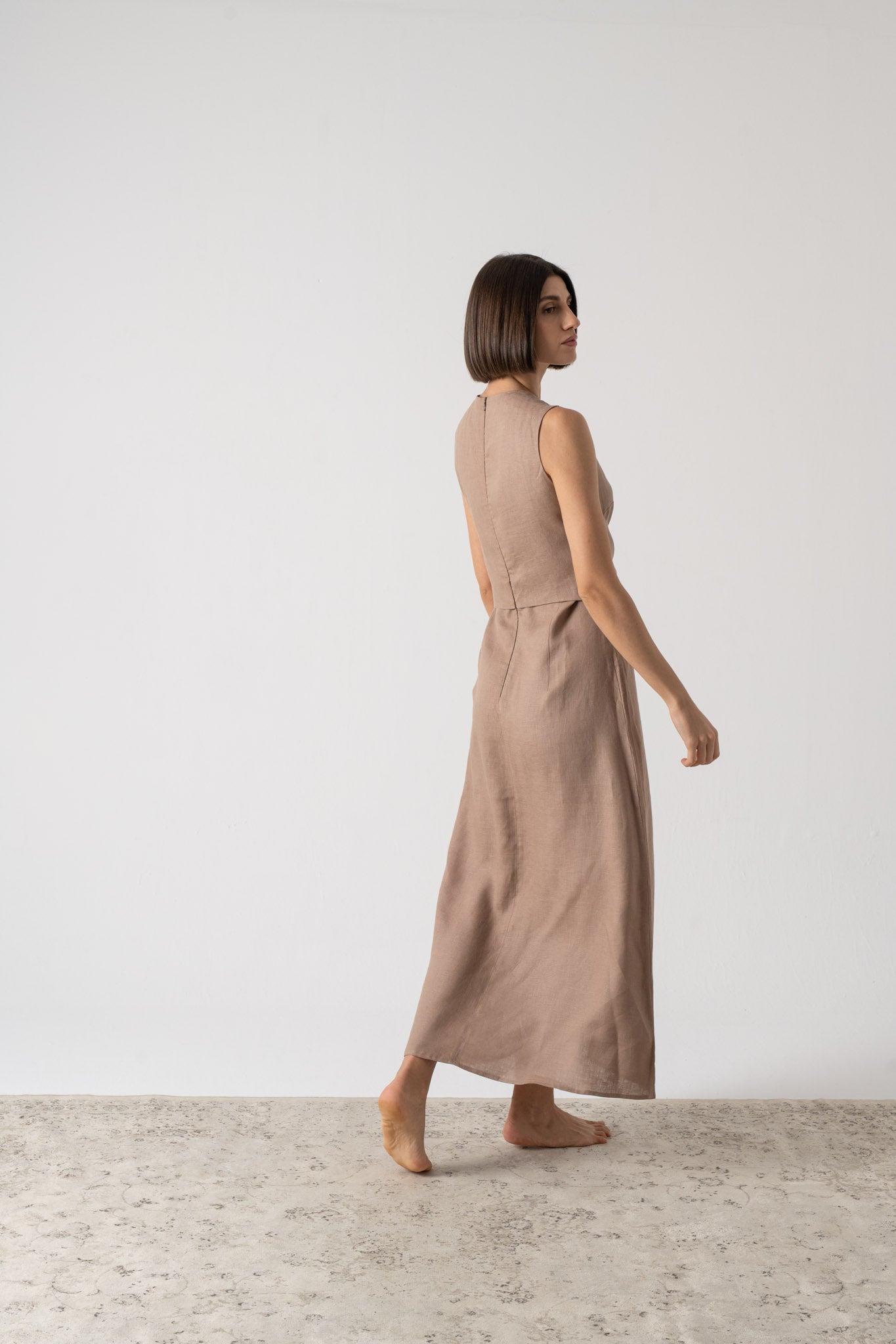 New Wrap Dress Mocha-Taupe Luxmii