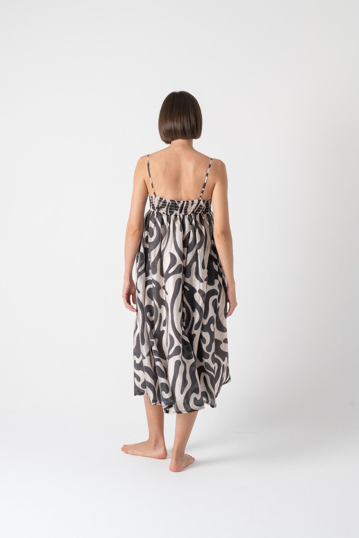 Onda Midi Dress in Savannah Print Luxmii