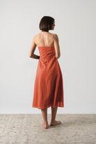 Oréa Halter Midi Dress Luxmii