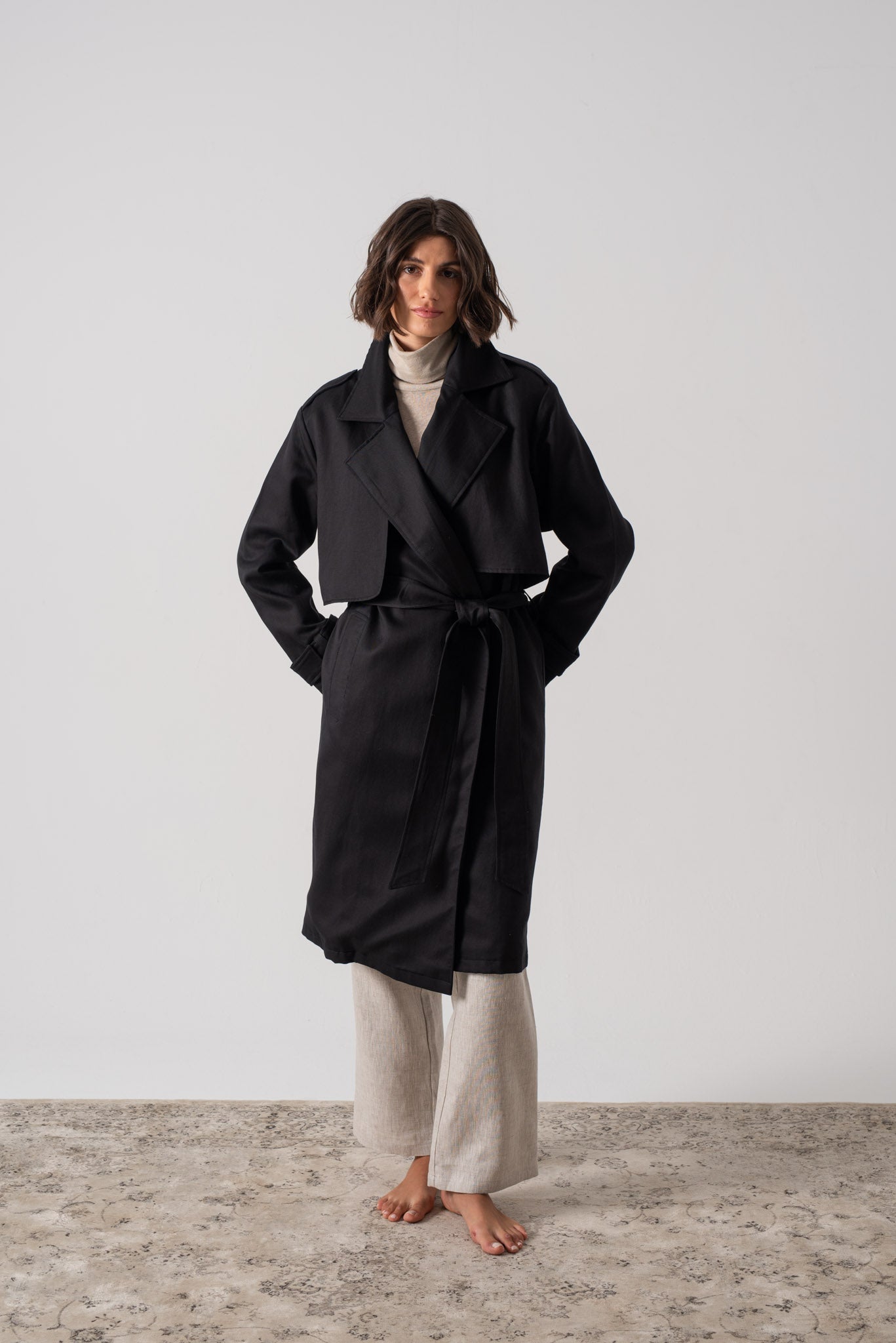 Pluie Linen Trench Coat Luxmii