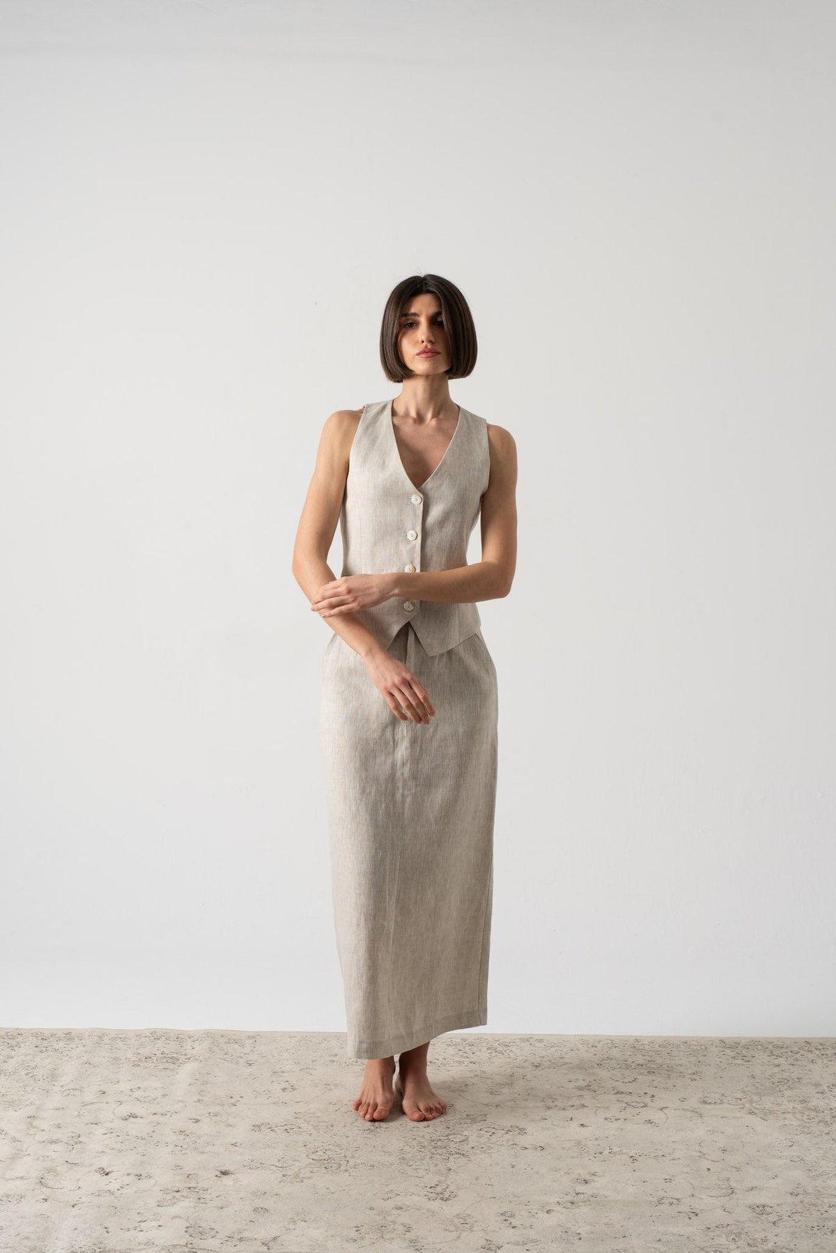 Rhea Skirt Royal Natural Luxmii