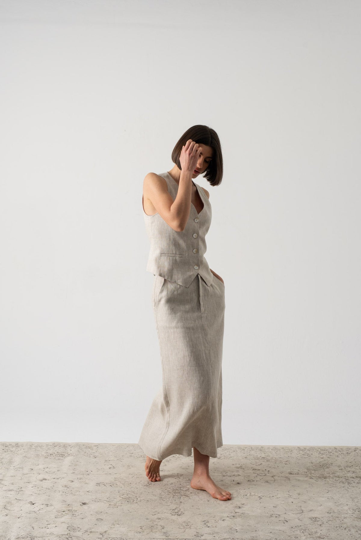Rhea Skirt Royal Natural Luxmii
