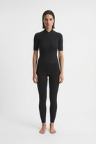 Ribbed Entonnoir Top in Black Luxmii