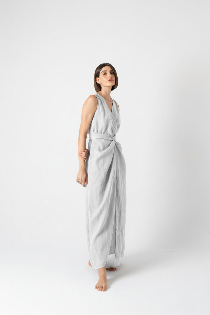 Serpente Wrap Dress Ice Luxmii