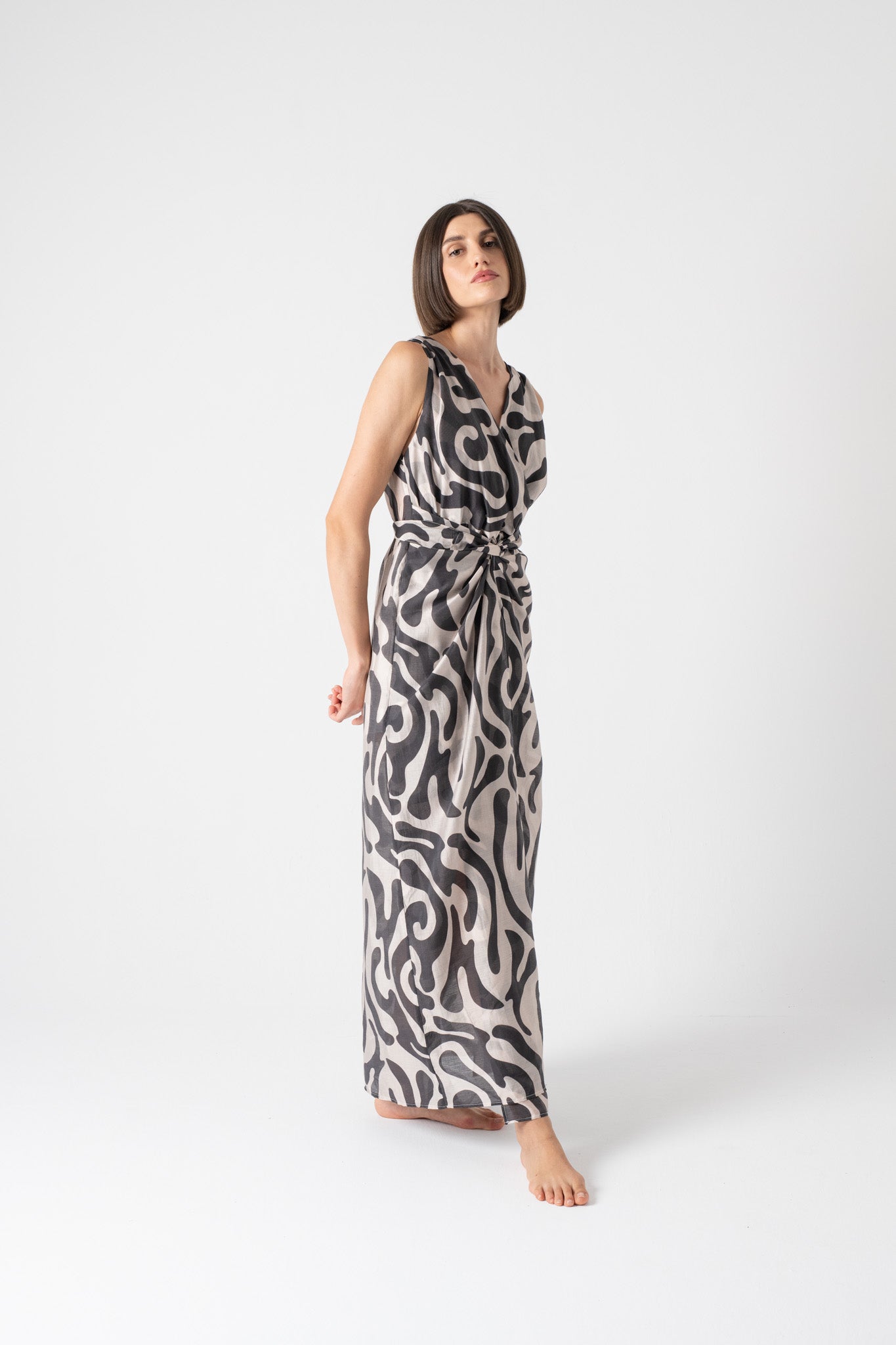 Serpente Wrap Dress Savannah Print Luxmii