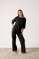 Thalia Linen Trouser Black Luxmii