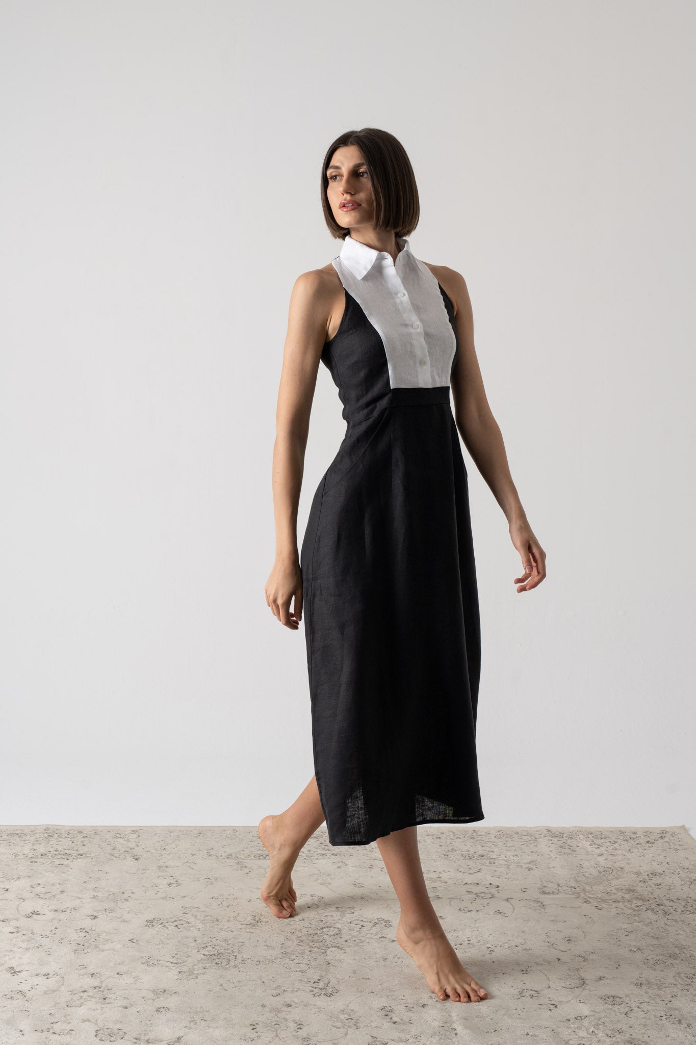 Tuxedo Dress Black Luxmii