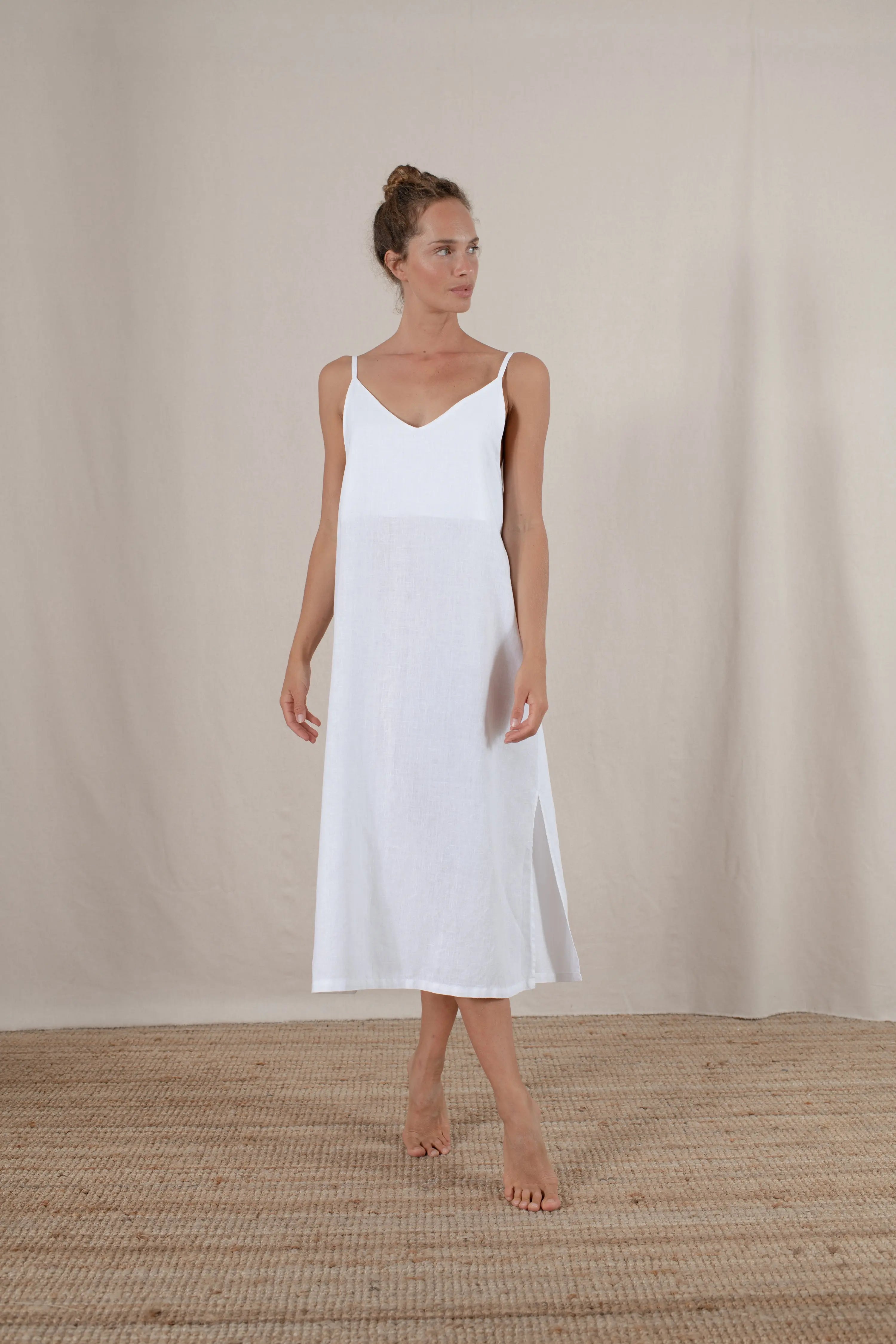 White slip shop dress uk